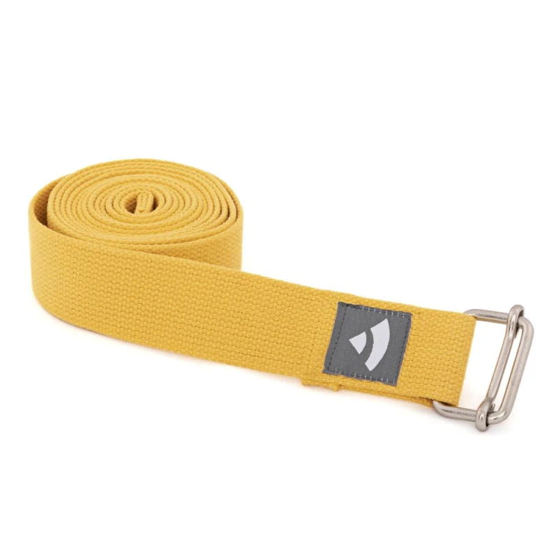 910sg_safran_gelb_yoga_meditation_pilates_Yogagurt_asana_belt_schniebeschnalle_gerollt.jpg