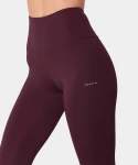 Legginsy z wysokim stanem Carpatree W-127 BURGUNDY - rozmiar M