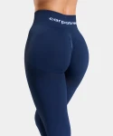 Legginsy bezszwowe Carpatree Allure Midnight Blue - rozmiar S